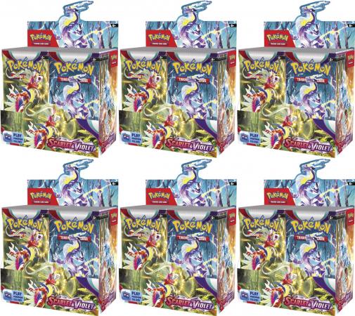 Scarlet & Violet Sealed Case of 6 Booster Boxes (Pokemon)