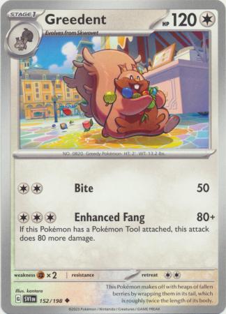 152/198 - Greedent - Uncommon
