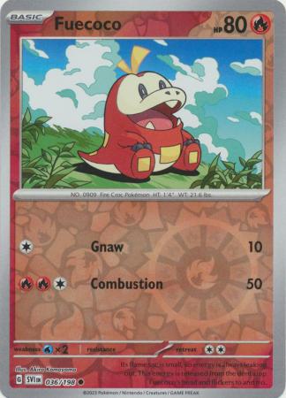 036/198 - Fuecoco - Common Reverse Holo