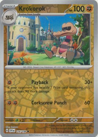 116/198 - Krokorok - Common Reverse Holo