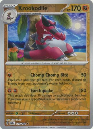 117/198 - Krookodile - Uncommon Reverse Holo