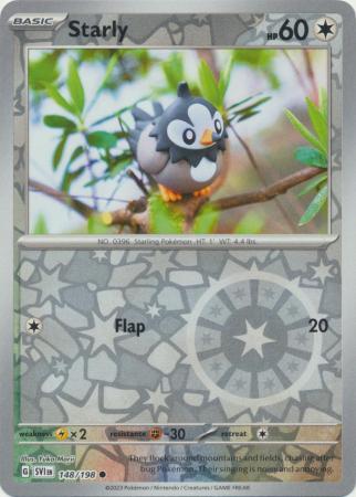 148/198 - Starly - Common Reverse Holo