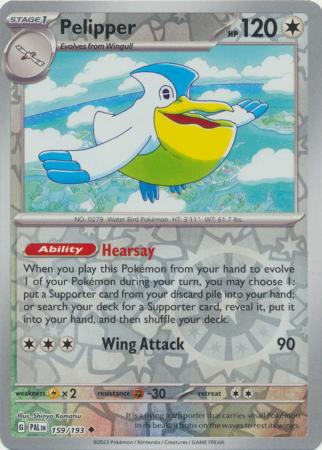 Pelipper - 159/193 - Uncommon Reverse Holo