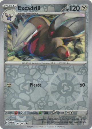 Excadrill - 147/197 - Uncommon Reverse Holo