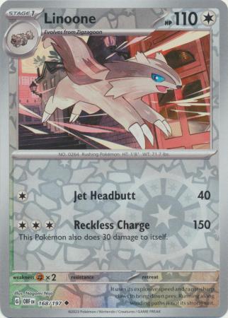 Linoone - 168/197 - Uncommon Reverse Holo