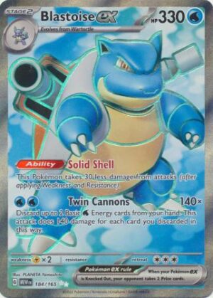 184/165 - Blastoise ex - Full Art Secret Rare
