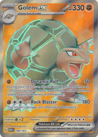 189/165 - Golem ex - Full Art Secret Rare