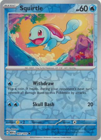 007/165 - Squirtle - Common Reverse Holo