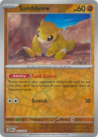 027/165 - Sandshrew - Common Reverse Holo