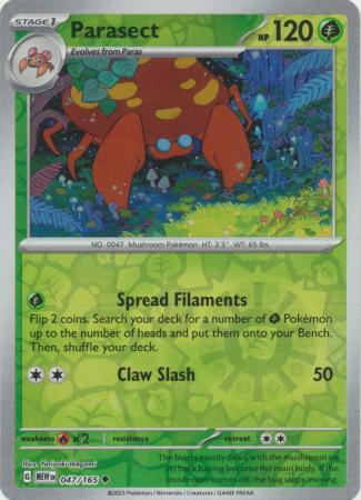 047/165 - Parasect - Uncommon Reverse Holo