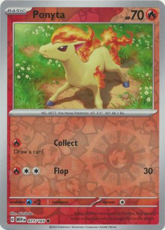 077/165 - Ponyta - Common Reverse Holo