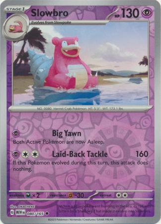 080/165 - Slowbro - Uncommon Reverse Holo