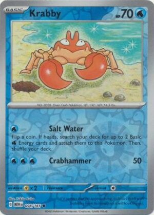 098/165 - Krabby - Common Reverse Holo