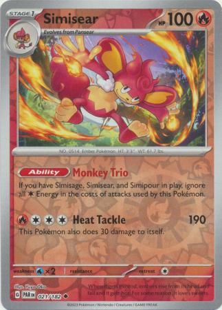 021/182 - Simisear - Uncommon Reverse Holo