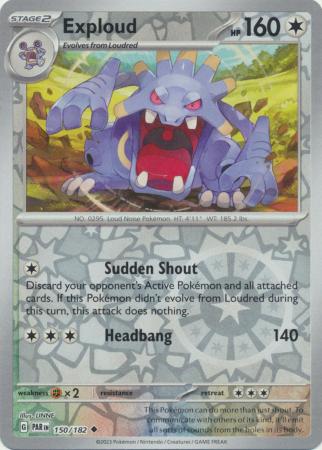 150/182 - Exploud - Uncommon Reverse Holo