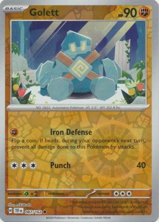 087/162 - Golett - Common Reverse Holo