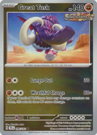 096/162 - Great Tusk - Uncommon Reverse Holo