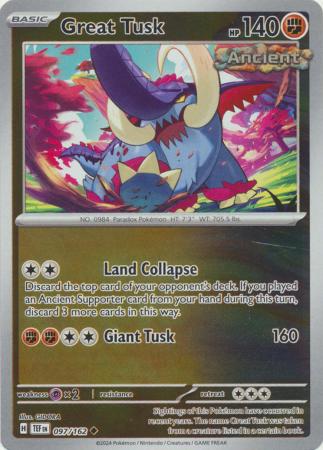 097/162 - Great Tusk - Uncommon Reverse Holo