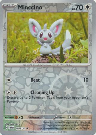 136/162 - Minccino - Common Reverse Holo