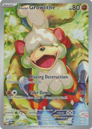 181/167 - Hisuian Growlithe - Illustration Rare