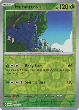 008/167 - Heracross - Uncommon Reverse Holo