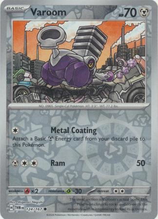 124/167 - Varoom - Common Reverse Holo