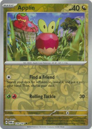 126/167 - Applin - Common Reverse Holo