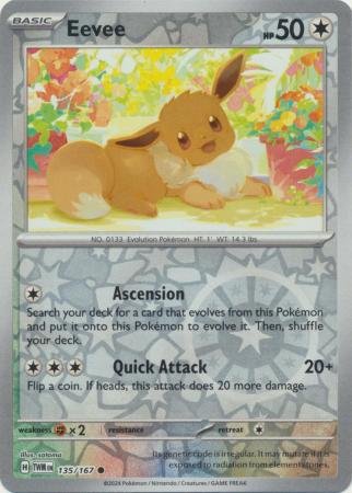 135/167 - Eevee - Common Reverse Holo