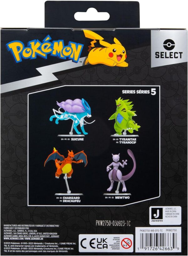 Pokemon Select Super Articulated SUICUNE - (15.24 cm) 6-Inch Suicune Figure con 15 puntos de Articulacion