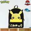 Mochila negra Pikachu letras en Japones