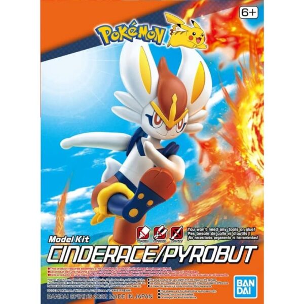 Pokémon BANDAI Hobby Plastic Model Kit 50 Cinderace Pokémon Spirits PLAMO