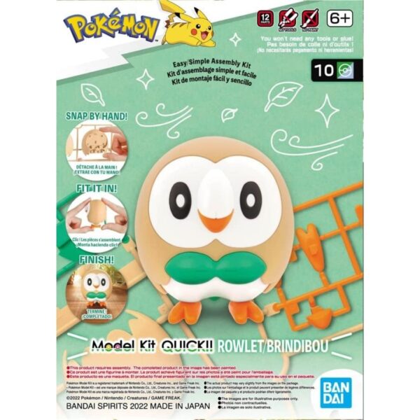 Pokémon BANDAI Hobby Plastic Model Kit Quick!! 10 Rowlet PLAMO