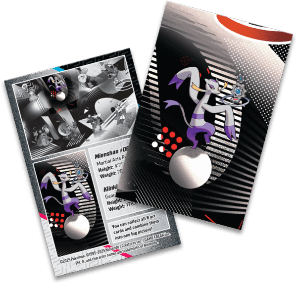 PRE-ORDEN Pokémon TCG Scarlet & Violet 10.5 - Black Bolt & White Flare - Mini Tin - Unova - Mienshao & Klinklang - ENGLISH