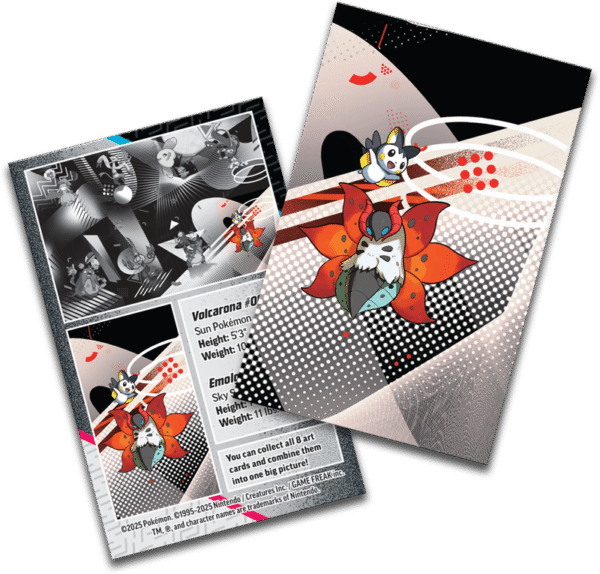 PRE-ORDEN Pokémon TCG Scarlet & Violet 10.5 - Black Bolt & White Flare - Mini Tin - Volcarona & Emolga - ENGLISH