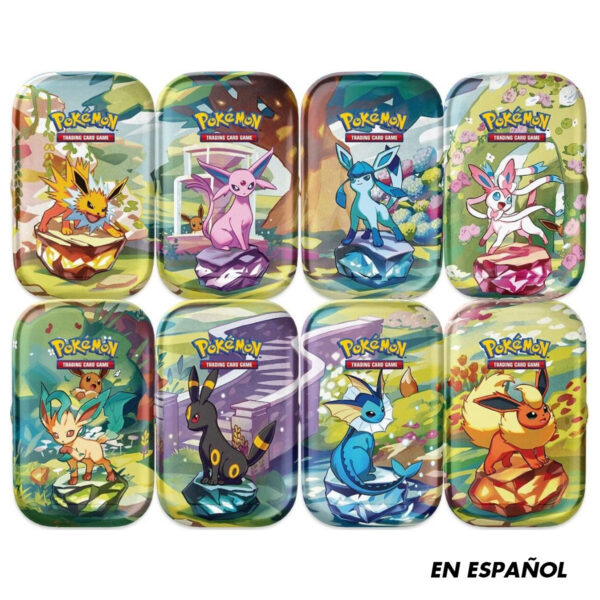 Scarlet & Violet 8.5 Prismatic Evolutions Mini Tin Coleccion completa - español