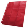 Hojas 9 bolsillos rojo para carpetas Ultra Pro 9 Pocket red page