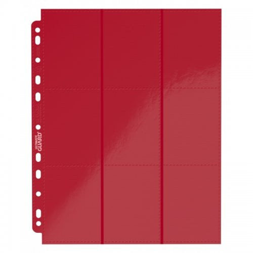 Hojas 9 bolsillos rojo para carpetas Ultra Pro 9 Pocket red page