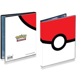 Album Pokemon, 4 bolsillos, Poke ball, tapa dura, almacena 80 cartas Ultra Pro