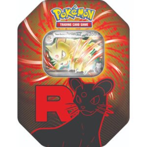 Pokémon Destined Rivals Team Rocket Tin Persian ex Lata cartas español