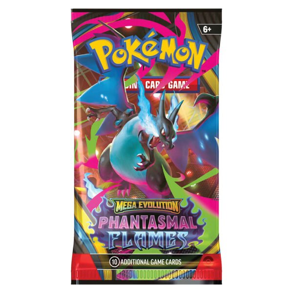 Pokémon TCG Mega Evolution 2 Phantasmal Flames Booster Pack - ENGLISH sobre 10 cartas