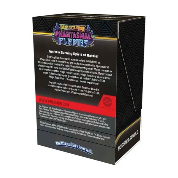 Sobre Pokémon TCG Mega Evolution 2 Phantasmal Flames Booster Bundle (6 Packs) ENGLISH