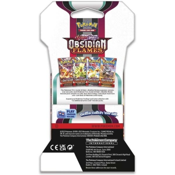 Pokémon TCG Scarlet & Violet 3 Obsidian Flames Booster Pack 1 Sobre (10 cartas español)