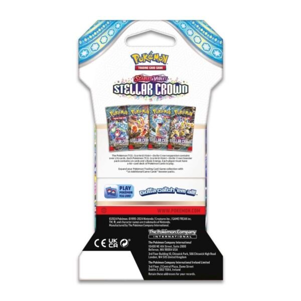 Pokemon TCG Scarlet & Violet 7 Stellar Crown Booster Pack 1 Sobre (10 cartas español)