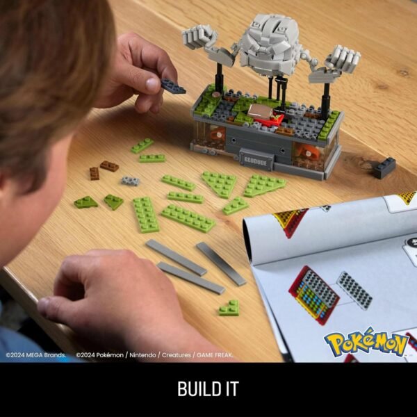 Mega Pokémon tipo lego Geodude 355 Piezas, con Movimiento