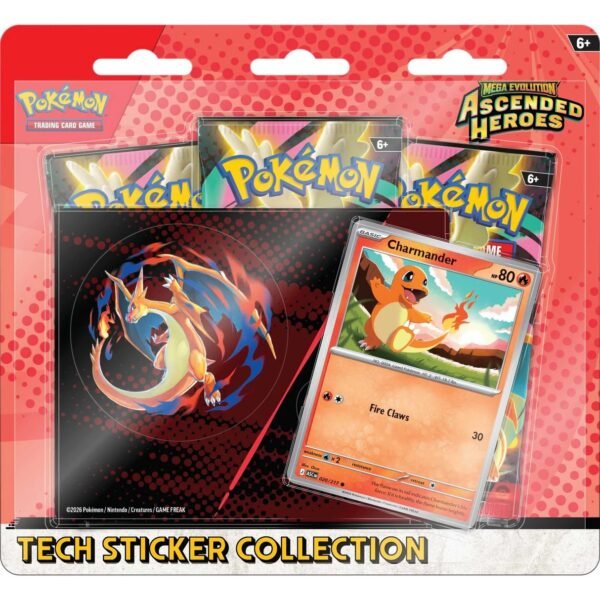 Mega Evolution 2.5 TCG Pokémon Ascended Heroes Tech Sticker Collection Charizard Charmander