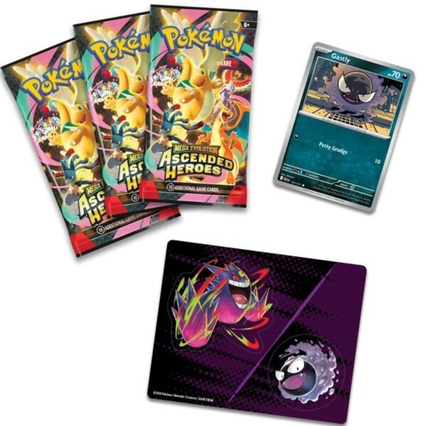 Mega Evolution 2.5 TCG Pokémon Ascended Heroes Tech Sticker Collection Gengar Gastly en Ingles