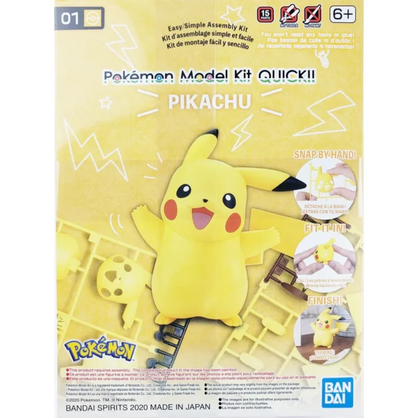 Pokémon BANDAI Hobby Plastic Model Kit Quick!! 01 Pikachu PLAMO