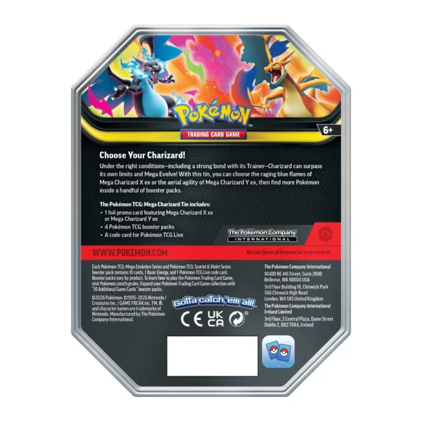 Pokémon TCG Lata Mega Charizard Y Tin en ingles