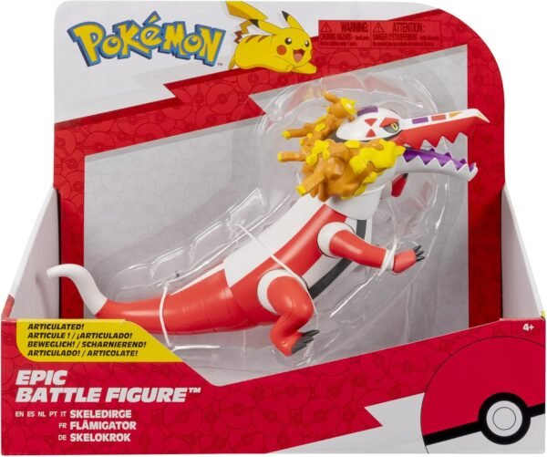 Pokemon Skeledirge Epic Battle Figure - 12 pulgadas Articulado