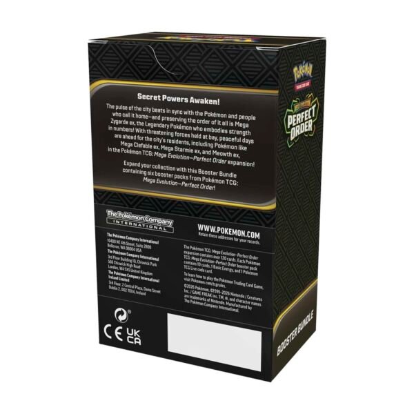 Sobre Pokémon Perfect Order TCG Mega Evolution 3 Booster Bundle ESPAÑOL